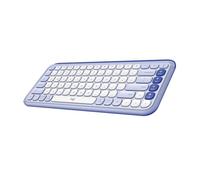 Logitech Pop Icon Keys Wireless Bluetooth Keyboard, Comfortable Typing, Programmable Keys, Easy-Switch Between up to 3 Devices, for Laptop, Tablet, PC - Lilac and Off-White