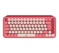 Logitech POP Keys Wireless Mechanical Keyboard With Emoji Keys clavier Bluetooth QWERTY Anglais Rose
