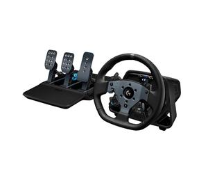 Logitech PRO Racing Wheel + PRO Racing Pedals pour PS5, PS4 et PC - Ensemble volant et pédales PRO avec Direct Drive de 11 Nm, retour de force ultra-réaliste, haut de gamme - Noir