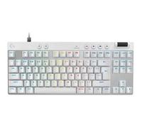 Logitech PRO X RAPID - Clavier - TKL - backlit - USB - QWERTY - International US - commutateur : Linear - blanc Blanc G