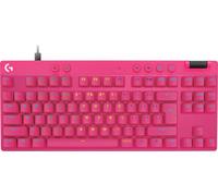 Logitech G Pro X TKL GALVATRON Clavier de Jeu, Ultra-Portable, sans pavé numérique, LIGHTSYNC RVB, Touches en PBT, QWERTY - Magenta