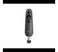 Logitech R500 - Présentateur sans fil Bluetooth/RF 2.4GHz, portée 20m, pointeur laser rouge Classe 1, 3 boutons, USB nano-récepteur, compatible Windows/macOS/Linux