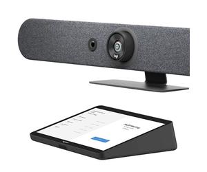Logitech Rally Bar Mini + Tap Cat5e Un système tout-en-un certifié Zooms Rooms et Teams idéal pour des petits espaces prêts à l’emploi.