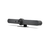 Logitech Rally Bar, Système de visioconférence Panoramique | Logitech Rally Bar, Barre vidéo tout-en-un, Salles moyennes à grandes, 4K, Zoom optique, Audio IA, Graphite, Zoom