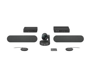 Logitech Rally Plus 960-001242 Kit de caméra de vidéoconférence 4K UltraHD (UHD) - Caméra de rallye, écran et concentrateur de table, 2 haut-parleurs Rallye, 2 microphones Rallye, télécommande