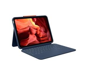 Logitech Rugged Combo 4 pour iPad (10ème génération) étui Clavier Protecteur avec Smart Connector et Clavier résistant aux éclaboussures - QWERTZ