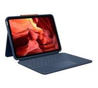 Logitech Rugged Combo 4 Touch, étui clavier avec trackpad et technologie Smart Connector pour iPad (10e génération et A16), Clavier Français AZERTY - Bleu