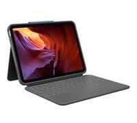 Logitech Rugged Folio - Clavier et étui - Apple Smart connector - QWERTY - Espagnol - graphite - pour Apple 10.2-inch iPad Wi-Fi; 10.9-inch iPad Wi-Fi G
