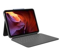 Logitech Clavier et étui folio Rugged Folio – QWERTZ allemand – Graphite – Anti-éclaboussures