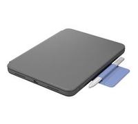 Logitech Rugged Folio - Clavier et étui - Apple Smart connector - QWERTZ - Suisse - graphite - pour Apple 10.9-inch iPad (10ème génération); iPad A16 Wi-Fi, A16 Wi-Fi + Cellular G