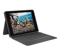 Logitech Rugged Folio pour iPad (7e, 8e et 9e générations) Étui clavier de protection, Clavier Allemand QWERTZ - Noir