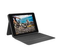 Logitech Rugged Folio pour iPad (7e, 8e et 9e générations) Étui clavier de protection, Clavier Anglais QWERTY - Noir