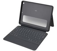 Logitech Rugged Folio pour iPad (7e, 8e et 9e générations) Étui clavier de protection, Clavier Italien QWERTY - Noir