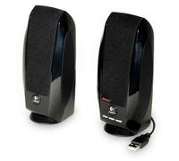 Logitech 980-000029 Haut-parleurs 2.0 USB 2.4W Noir, 5.1cm, 90-20000Hz, câble 1.2m, pour PC/Table, 68x64x158mm, 400g