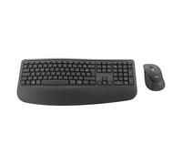 Logitech Signature Comfort Plus MK880, ensemble clavier et souris sans fil, clavier Comfort standard avec repose-poignets, clics silencieux, Bluetooth, pour Windows et macOS, Français AZERTY-Graphite