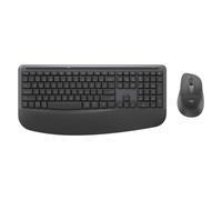 Logitech Signature Comfort Plus MK880 pour Les Professionnels : Clavier et Souris sans Fil Pleine Taille avec Repose-Poignets, clics Silencieux, récepteur sécurisé, Bluetooth, Windows/macOS