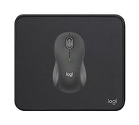 Logitech Signature M650 L Souris sans Fil Grande Taille, Mains Larges, Clics Silencieux, Boutons Programmables, Bluetooth, Gris + Logitech Mouse Pad - Tapis de Souris d'Ordinateur, Anti-Dérapant Noir