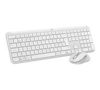 Logitech Signature Slim Combo MK950 - Ensemble clavier et souris - 100% - full size - sans fil - Bluetooth 5.1 LE - QWERTY - International US - blanc cassé