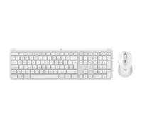 Logitech Signature Slim Combo MK950 - Ensemble clavier et souris - 100% - full size - sans fil - Bluetooth 5.1 LE - QWERTY - International US - blanc cassé