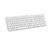 Logitech Signature Slim K950, clavier sans fil, design élégant, saisie sur plusieurs dispositifs, frappe discrète, Bluetooth, multi-systèmes d’exploitation, Windows, Mac, Chrome, FRA AZERTY, Blanc