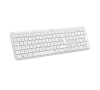 Logitech Signature Slim K950, clavier sans fil, design élégant, saisie sur plusieurs dispositifs, frappe discrète, Bluetooth, multi-systèmes d’exploitation, Windows, Mac, Chrome, FRA AZERTY, Blanc
