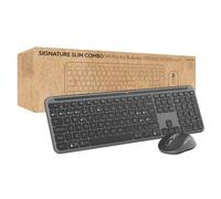 Logitech Signature Slim MK950 for Business Ensemble Clavier et Souris sans Fil - Graphite, Clavier Italien QWERTY