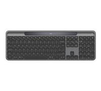Logitech Signature Slim Solar+ K980 - Clavier - full size - sans fil - Bluetooth LE - QWERTY - International US - commutateur : interrupteurs en ciseaux - graphite