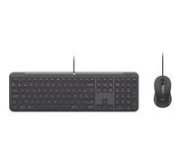 Logitech Signature Slim Wired Combo MK620 for Business - Ensemble clavier et souris - full size - USB-C - AZERTY - Belge - graphite G