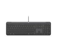 Logitech Signature Slim Wired K620 for Business, Clavier de Taille Standard, USB-C prêt à l'emploi, Style Ordinateur Portable, Windows/Mac/Chrome/PC/Ordinateurs Portables - Graphite - QWERTY