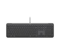 Logitech Signature Slim Wired K620 for Business, Clavier de Taille Standard, USB-C prêt à l'emploi, Style Ordinateur Portable, Windows/Mac/Chrome/PC/Ordinateurs Portables - Graphite - QWERTY