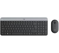 Logitech Slim Combo M sans fil Kit souris + clavier avec clavier numérique belge, AZERTY graphite
