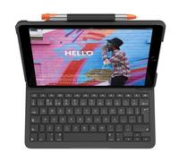 Logitech Slim Folio - Clavier et étui - sans fil - Bluetooth - Français - graphite - pour Apple 10.2-inch iPad (7ème génération, 8ème génération, 9ème génération)