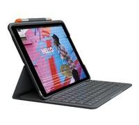 Logitech Slim Folio - Clavier et étui - sans fil - Bluetooth - QWERTY - R.-U. - graphite - pour Apple 10.2-inch iPad (7ème génération, 8ème génération, 9ème génération) G