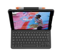 Logitech Slim Folio - Clavier et étui - sans fil - Bluetooth - QWERTZ - Suisse - graphite - pour Apple 10.2-inch iPad (7ème génération, 8ème génération, 9ème génération)