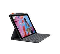 Logitech Étui clavier Slim Folio – pour iPad (7e, 8e générations) – Clavier UK QWERTY – Graphite