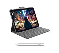Logitech Slim Folio, étui Clavier pour iPad (10e génération et A16) | Clavier sans fil, stylet numérique Logitech Crayon (USB-C) pour tous les iPad (2018 et ultérieurs), FRA AZERTY