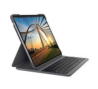 Logitech Slim Folio Pro Etui iPad avec Clavier sans Fil Bluetooth, iPad Pro 12,9 Pouces, (3ème Gén Mod: A1876, A1895, A1983, A2014), Touches Rétroéclairées, Raccourcis Apple, Clavier QWERTY Espagnol