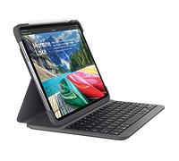 Logitech Slim Folio Pro Etui iPad avec Clavier sans Fil Bluetooth, iPad Pro 12,9 Pouces, (3ème Gén Mod: A1876, A1895, A1983, A2014), Touches Rétroéclairées, Raccourcis Apple, Clavier QWERTY Allemand