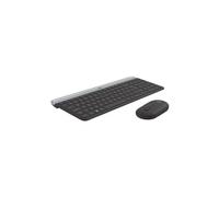 Logitech Slim Wireless Combo MK470 - Ensemble clavier et souris - sans fil - 2.4 GHz - AZERTY - Belge - graphite