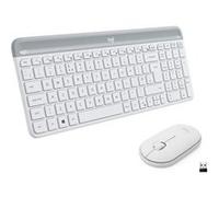 Logitech Ensemble clavier et souris MK470 Slim Wireless Combo – sans fil 2,4 GHz Italien blanc cassé