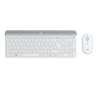 Logitech Slim Wireless Combo MK470 - Ensemble clavier et souris - sans fil - 2.4 GHz - Nordique - blanc cassé G