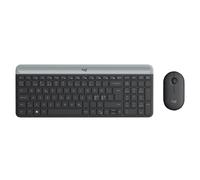 Logitech Slim Wireless Combo MK470 - Ensemble clavier et souris - sans fil - 2.4 GHz - Nordique - graphite
