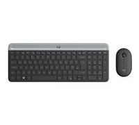 Logitech Slim Wireless Combo MK470 - Ensemble clavier et souris - sans fil - 2.4 GHz - QWERTY - Italien - graphite G
