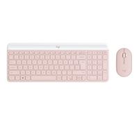 Logitech Slim Wireless Combo MK470 - Ensemble clavier et souris - sans fil - 2.4 GHz - QWERTZ - Allemand - rose