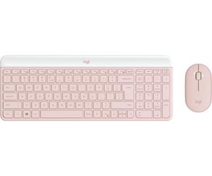 Logitech Slim Wireless Combo MK470 - Keyboard and mouse set - wireless - 2.4 GHz - QWERTY - US International - rose