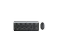 Clavier et souris sans fil - LOGITECH - Slim Wireless KEYB+Mouse Combo WRLS - USB - Récepteur sans fil - Noir
