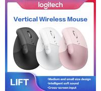 Logitech-Souris ergonomique sans fil Bluetooth Lift, petite souris verticale, bureau professionnel, commutateur 3 revieen quelques secondes Pink