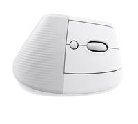 Logitech Souris ergonomique verticale sans fil Lift Bluetooth + Dongle USB-A pour droitier - Blanc
