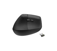 LOGITECH Souris Logitech Lift - Bluetooth - USB - 6 Bouton(s) - Gris basalte - Sans fil - 4000 dpi - Roulettes avec frein - Petit moyen T