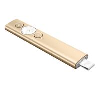LOGITECH Spotlight Presentation remote control 3 buttons gold